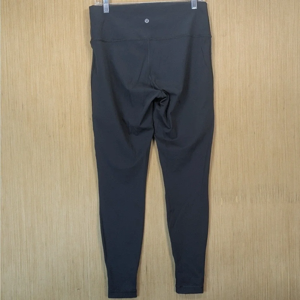 Lululemon Wunder Under Leggings‎ Womens 12 Dark Gray Mesh Insert High Rise Tight